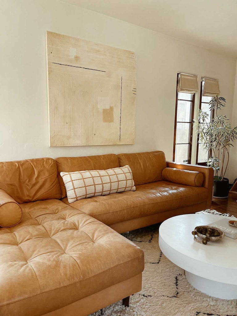 Sara XL Lumbar Cushion | Natural & Desert