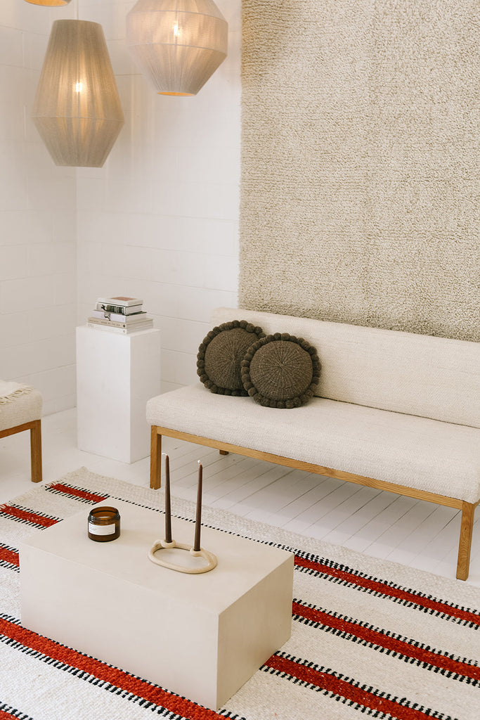 Classica Pom Pom Cushion Medium | Walnut