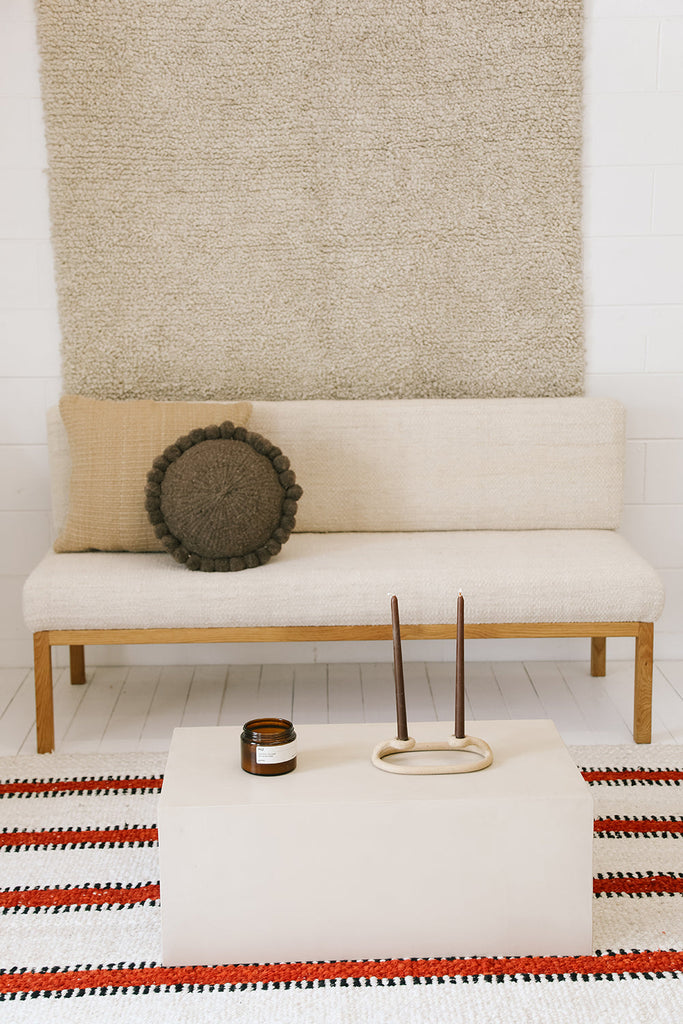 Classica Pom Pom Cushion Medium | Walnut