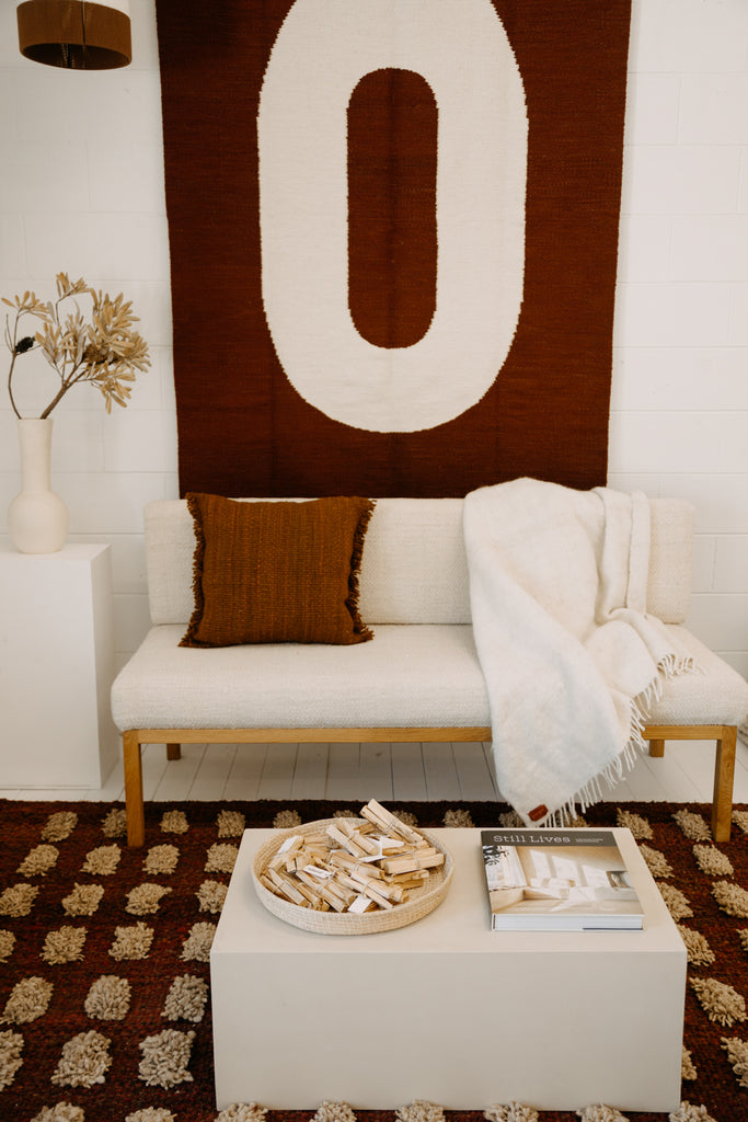 Classica Fringe Cushion | Rust
