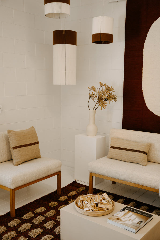 Lola Cushion | Sand & Rust