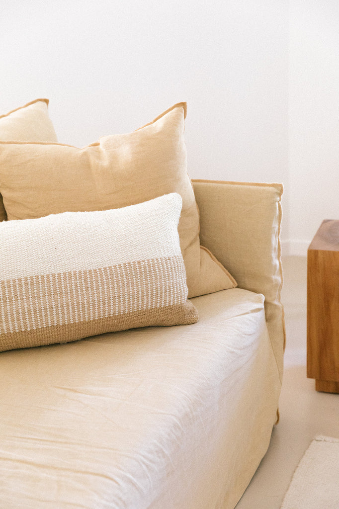 Paloma Lumbar Cushion | Natural & Sand
