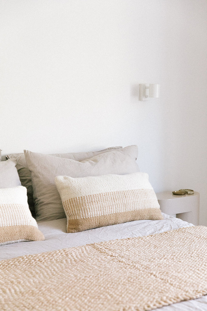 Paloma Lumbar Cushion | Natural & Sand