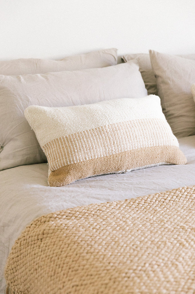 Paloma Lumbar Cushion | Natural & Sand