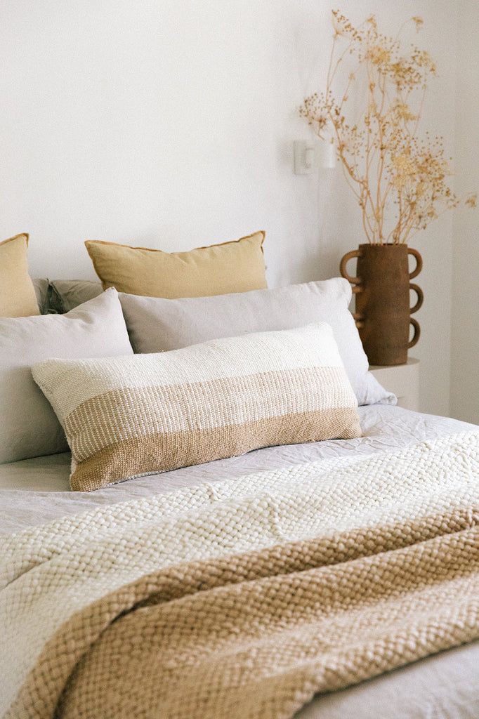 Paloma XL Lumbar Cushion | Natural & Sand