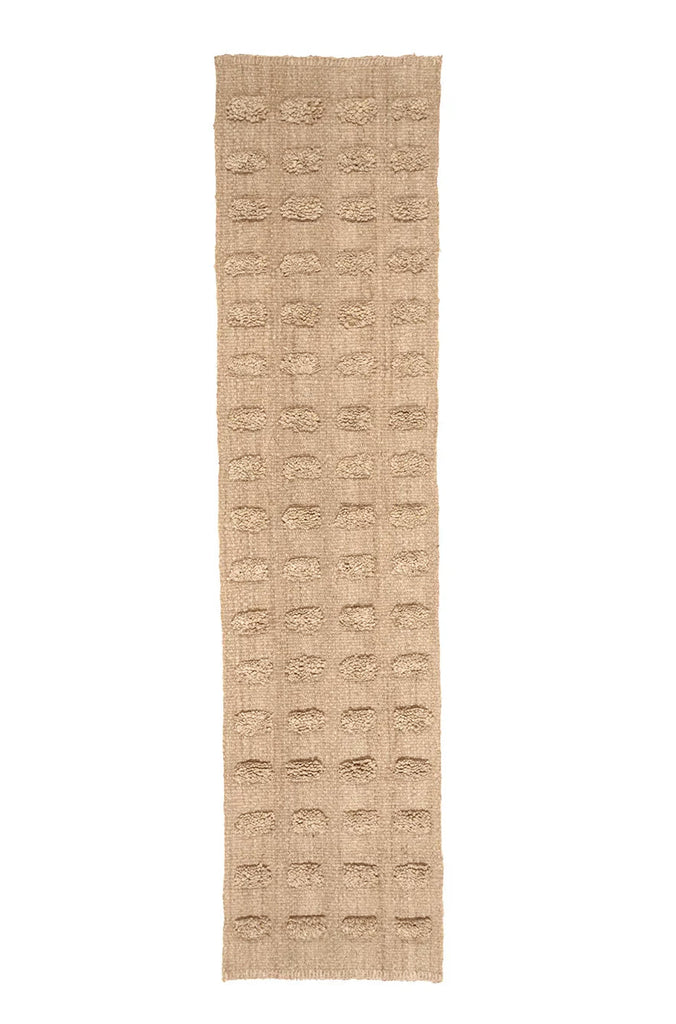 Textured wool area rug with organic design