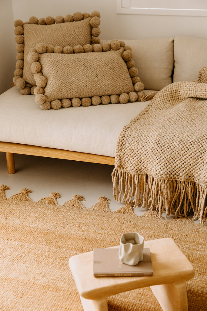 Classica Pom Pom Cushion | Sand