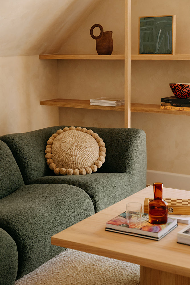 Classica Pom Pom Cushion Large | Sand