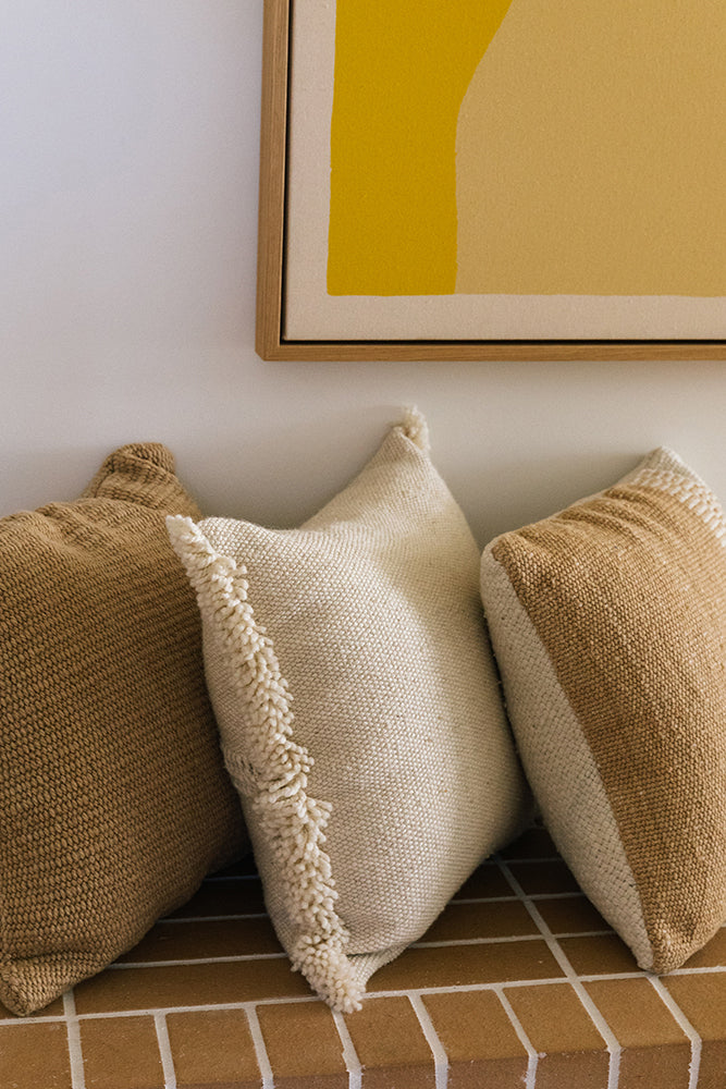 Classica Fringe Cushion | Natural