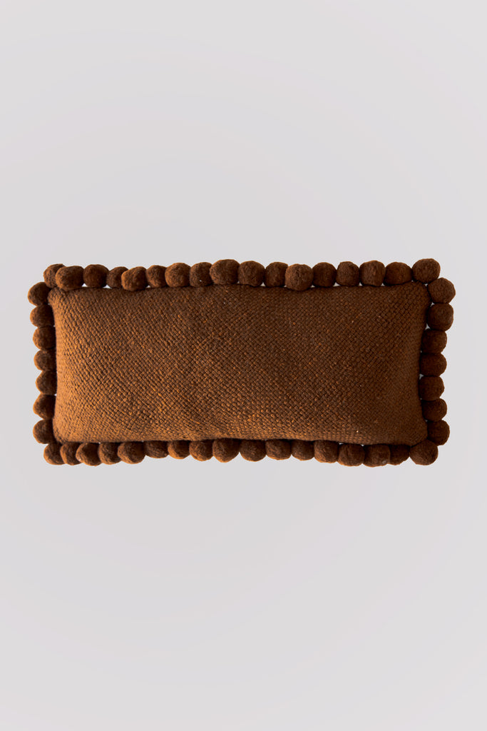 Classica Pom Pom XL Lumbar Cushion | Rust