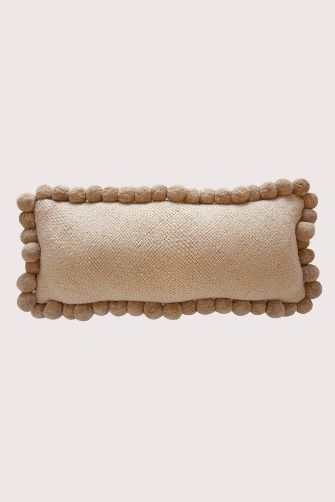 Classica Pom Pom XL Lumbar Cushion | Sand