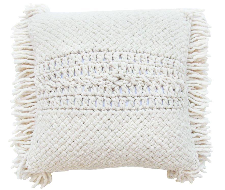 Classica Chunky Tassel Cushion | Natural