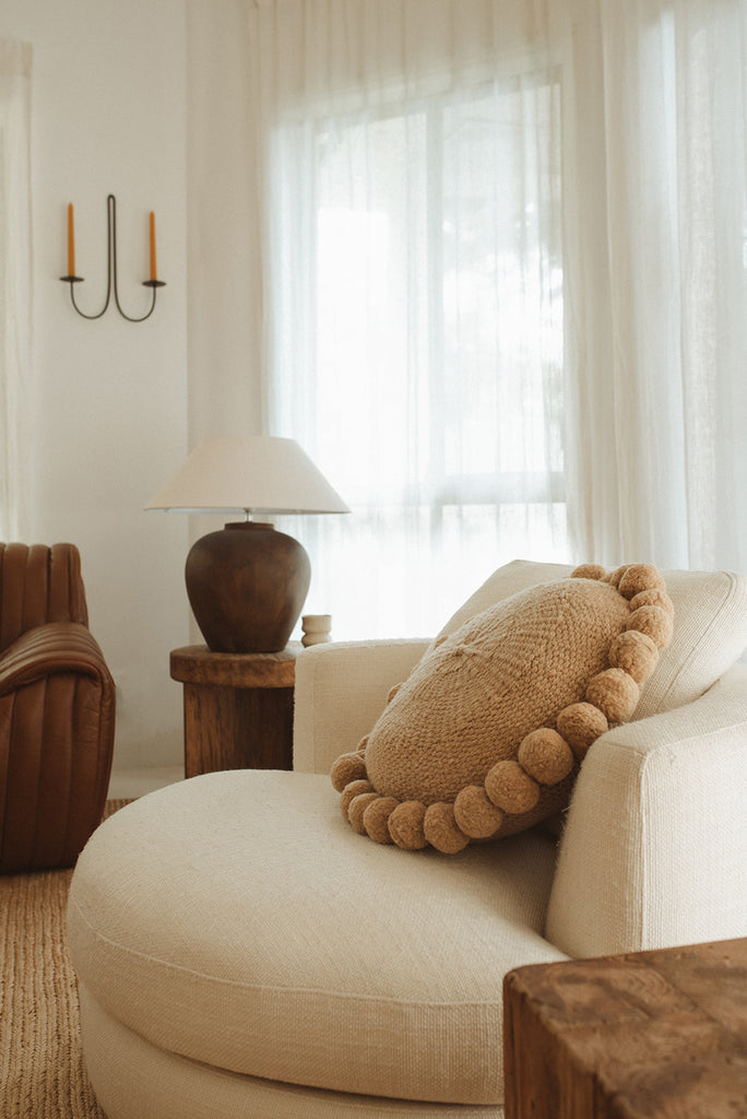 Classica Pom Pom Cushion Large | Sand