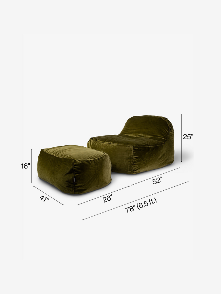 Dume Ottoman - Marshmallow Velvet