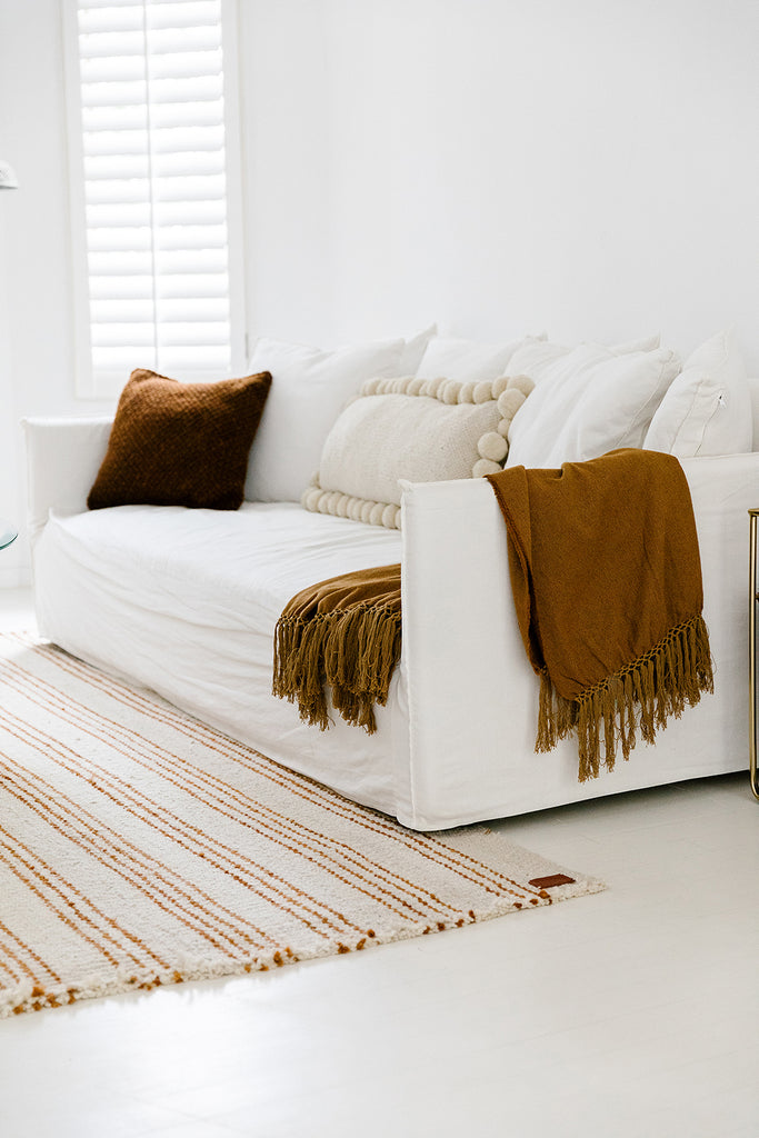 Classica Pom Pom XL Lumbar Cushion | Natural