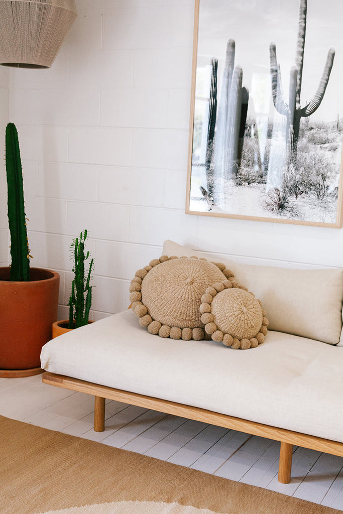 Classica Pom Pom Cushion Mini | Sand