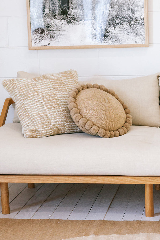 Lara Cushion | Sand & Natural