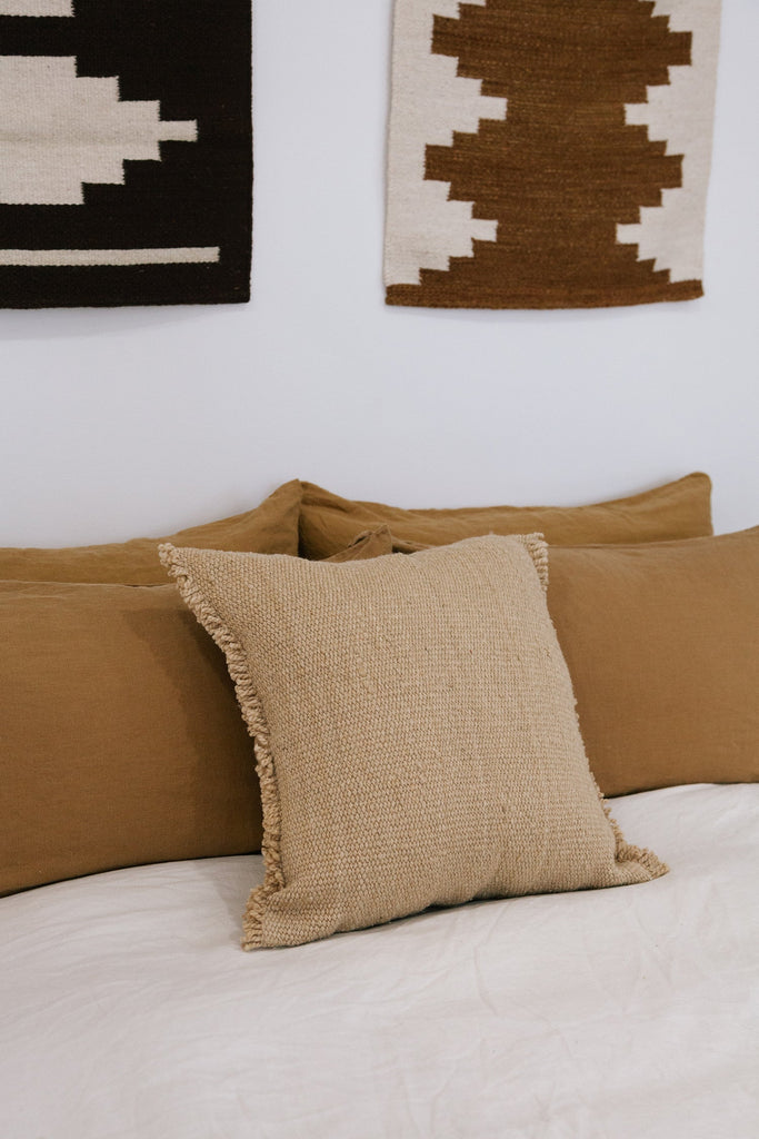 Classica Fringe Cushion | Sand