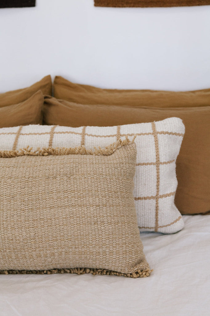 Classica Fringe Lumbar Cushion | Sand
