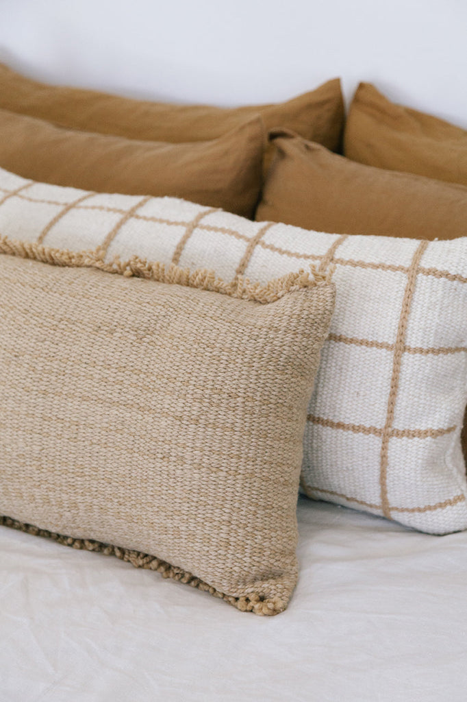 Classica Fringe Lumbar Cushion | Sand