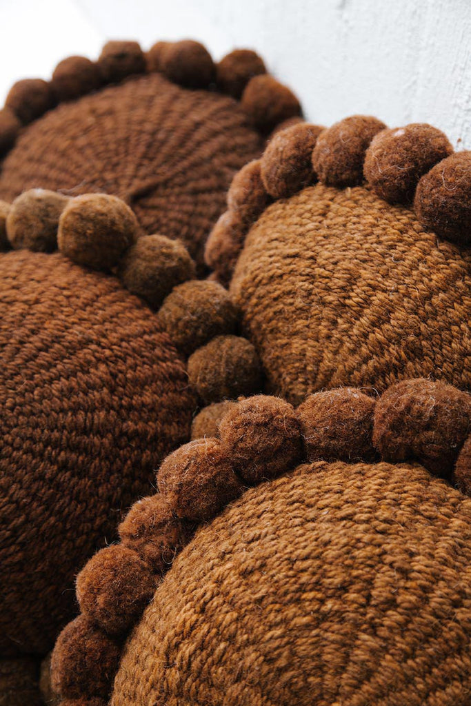 Classica Pom Pom Cushion  Mini | Rust