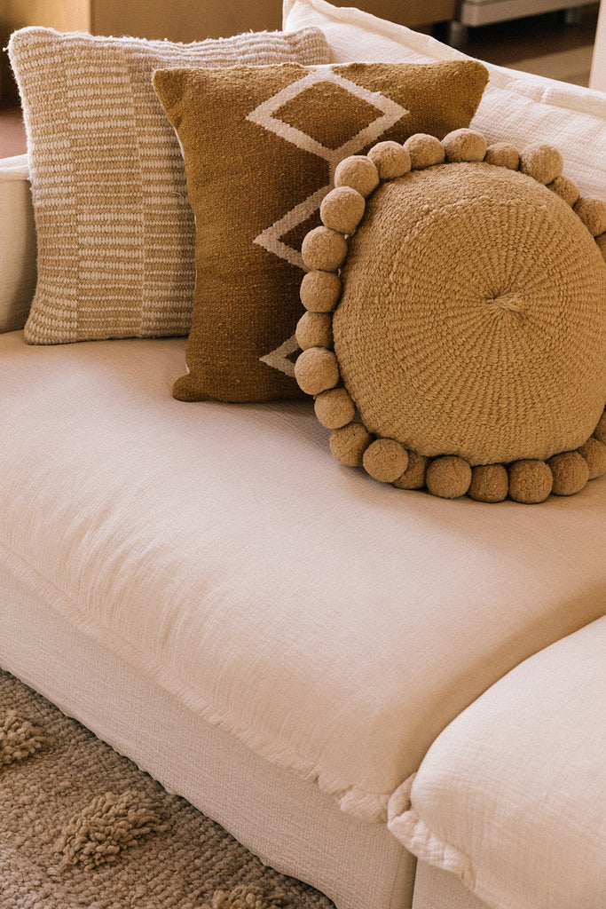 Classica Pom Pom Cushion Large | Sand