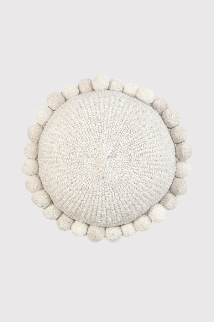Classica Pom Pom Cushion Large | Natural