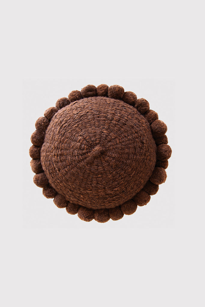 Classica Pom Pom Cushion Medium | Rust