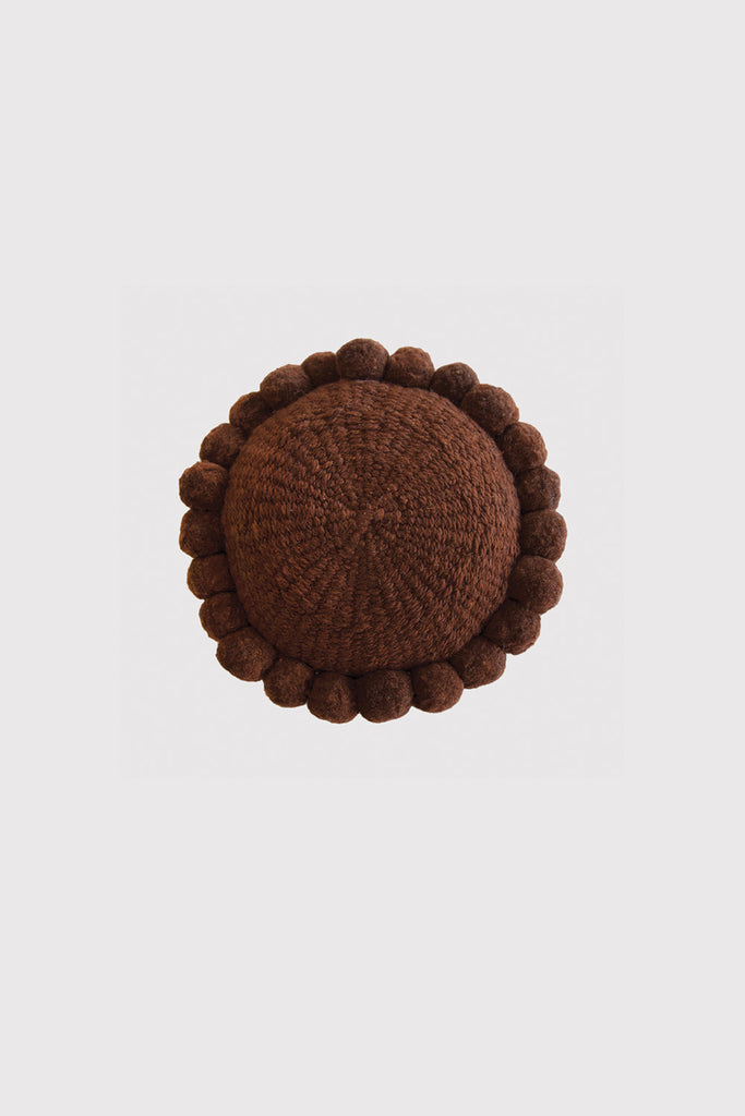 Classica Pom Pom Cushion  Mini | Rust