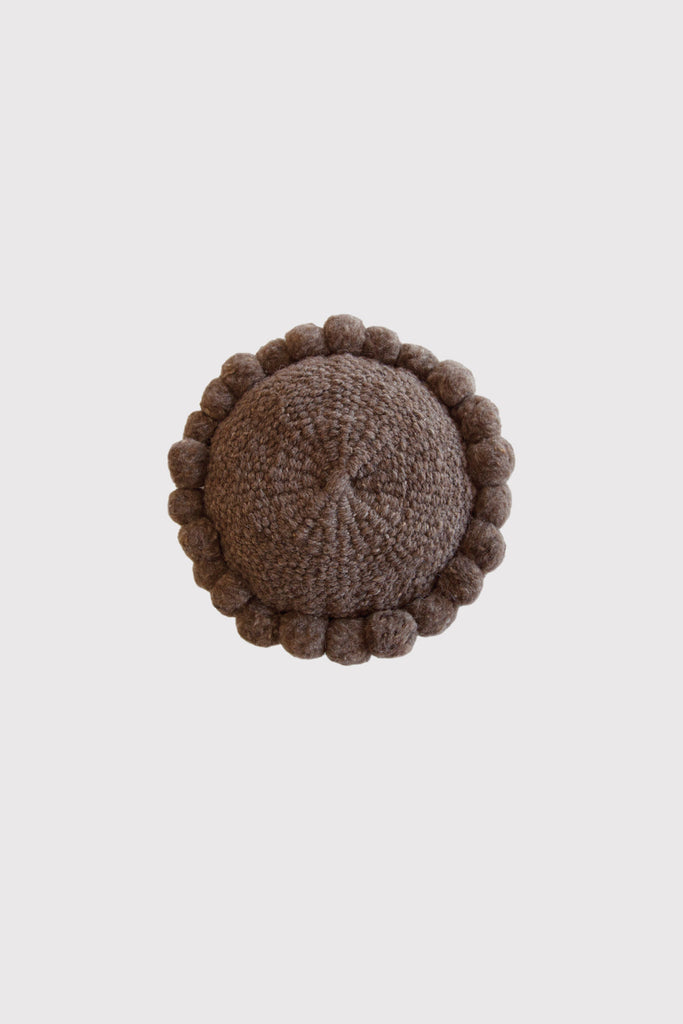 Classica Pom Pom Cushion Mini | Walnut