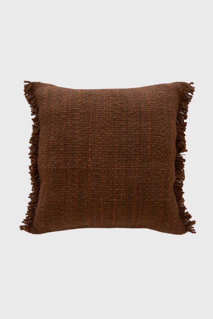 Classica Fringe Cushion | Rust