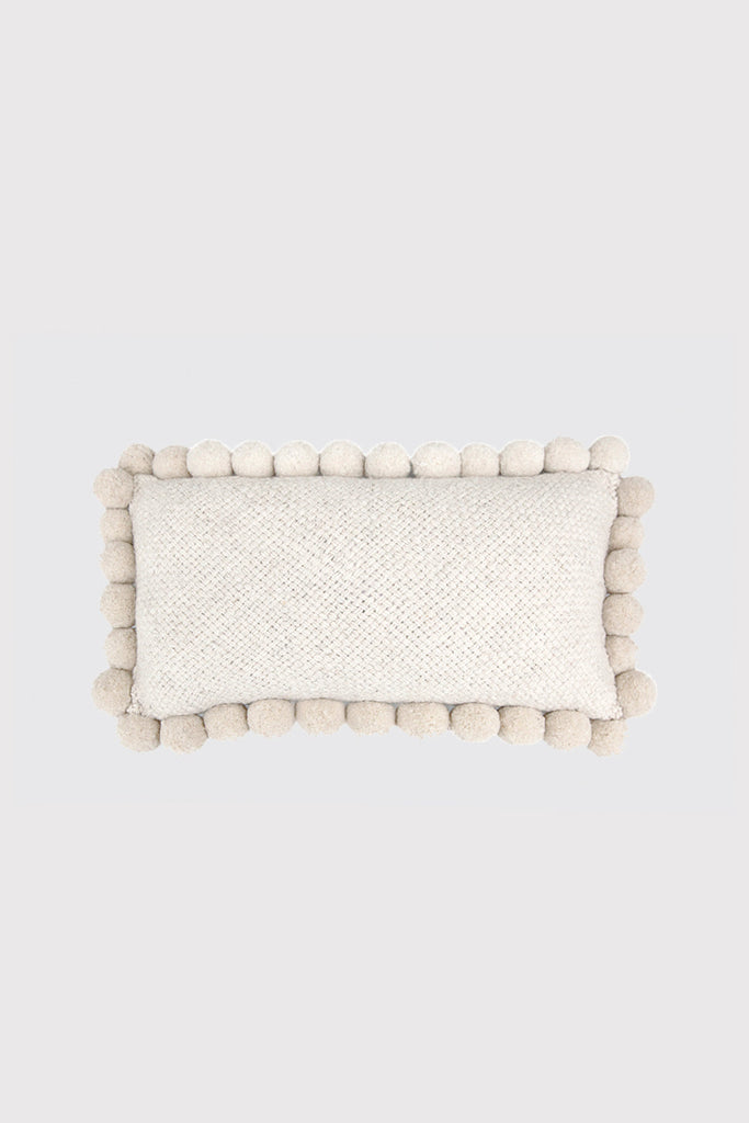 Classica Pom Pom Lumbar Cushion | Natural