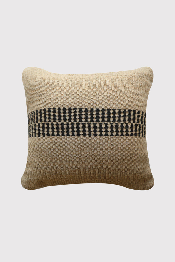 Rosana Cushion | Sand & Black