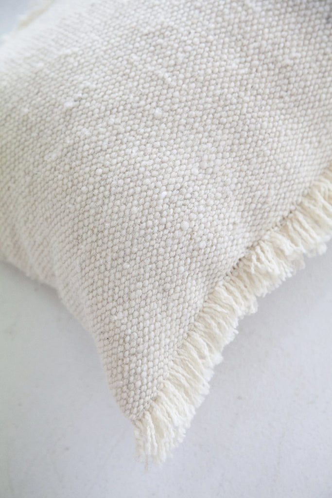 Classica Fringe Lumbar Cushion | Natural