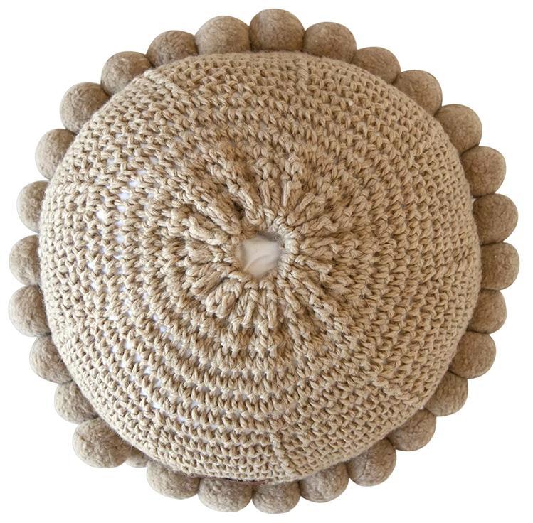 Classica Pom Pom Cushion Medium | Sand