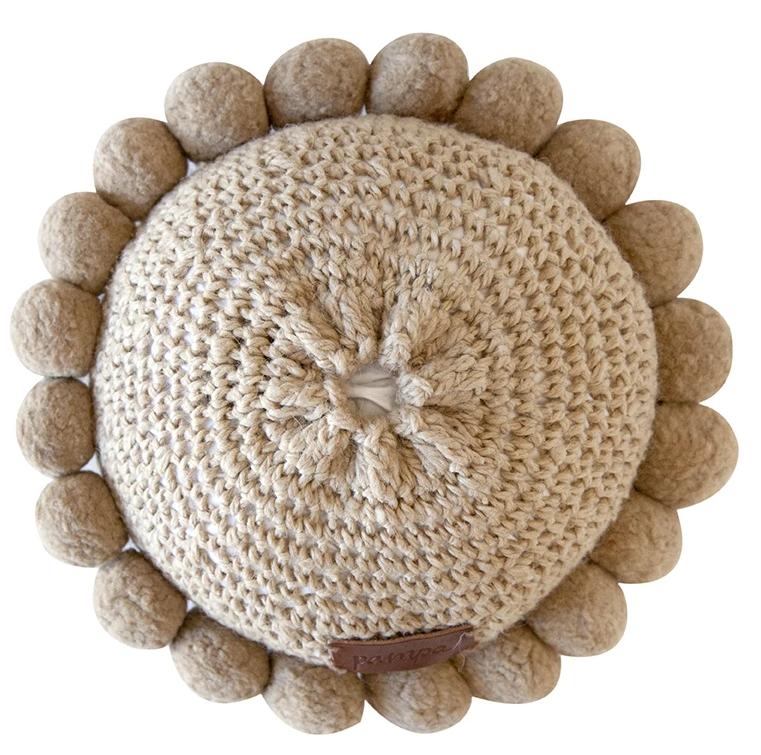 Classica Pom Pom Cushion Mini | Sand