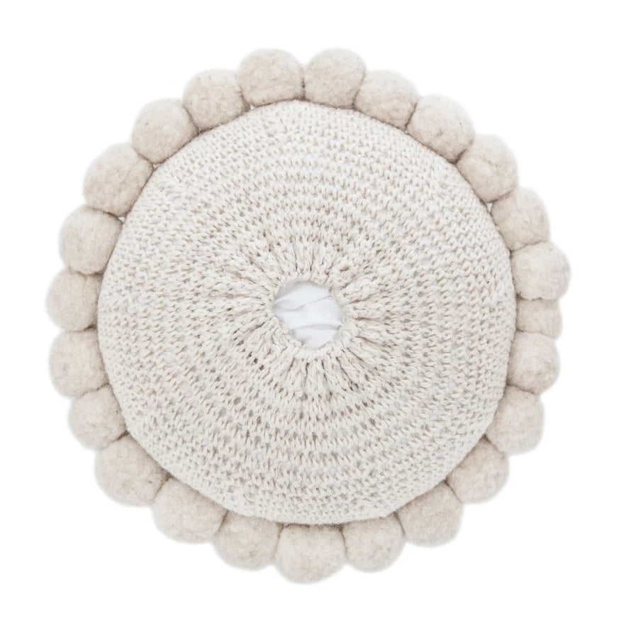 Classica Pom Pom Cushion Medium | Natural
