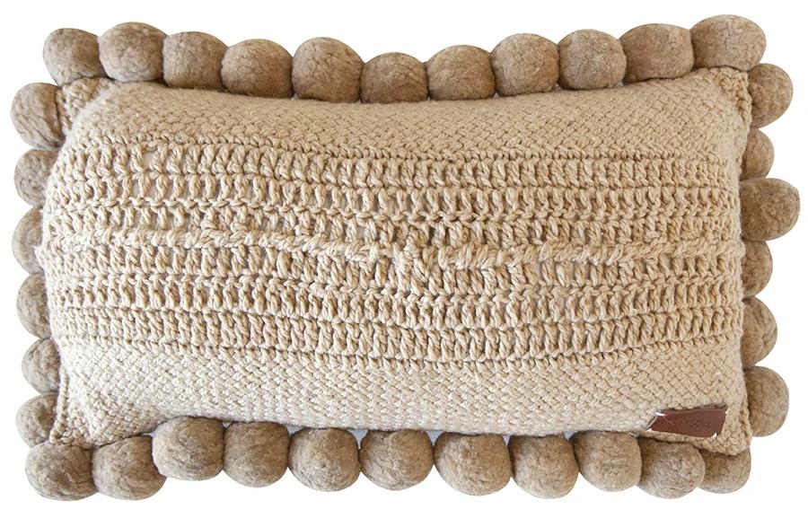 Classica Pom Pom Lumbar Cushion | Sand