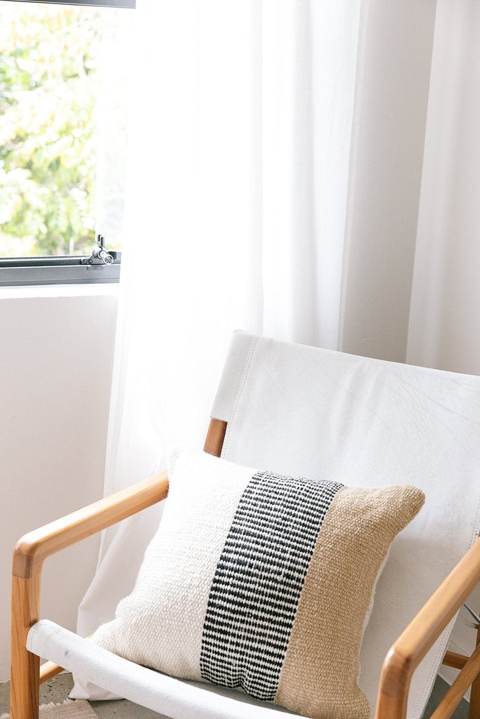 Paloma Cushion | Natural, Sand & Black