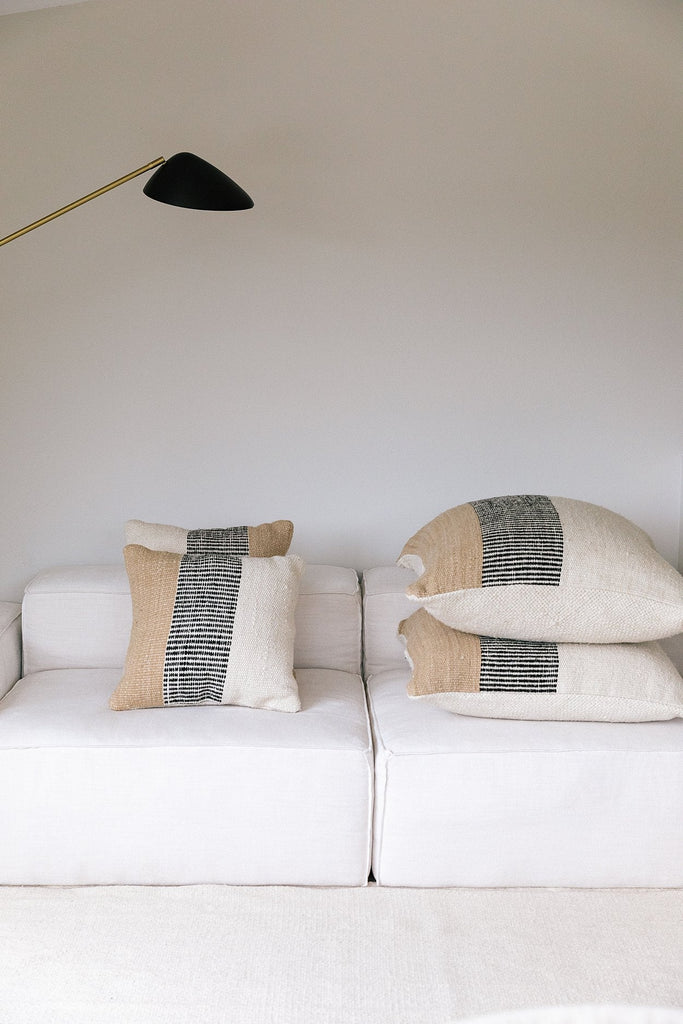 Paloma Cushion | Natural, Sand & Black