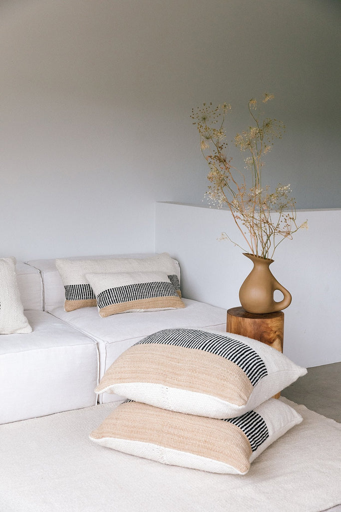 Paloma XL Lumbar Cushion | Natural, Sand & Black