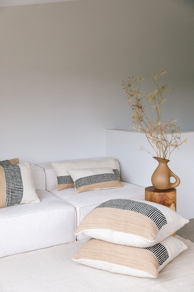 Paloma Lumbar Cushion | Natural, Sand & Black