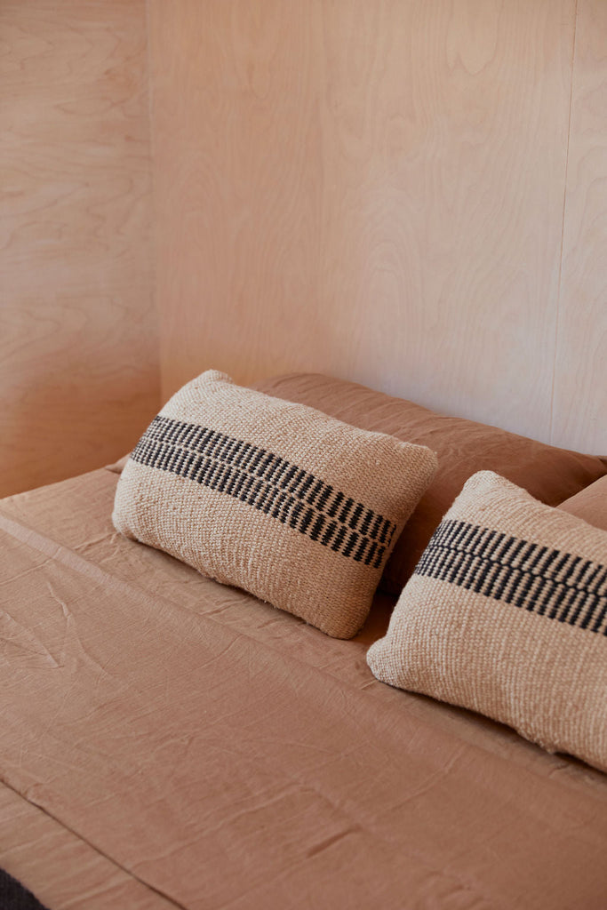 Rosana Lumbar Cushion | Sand & Black