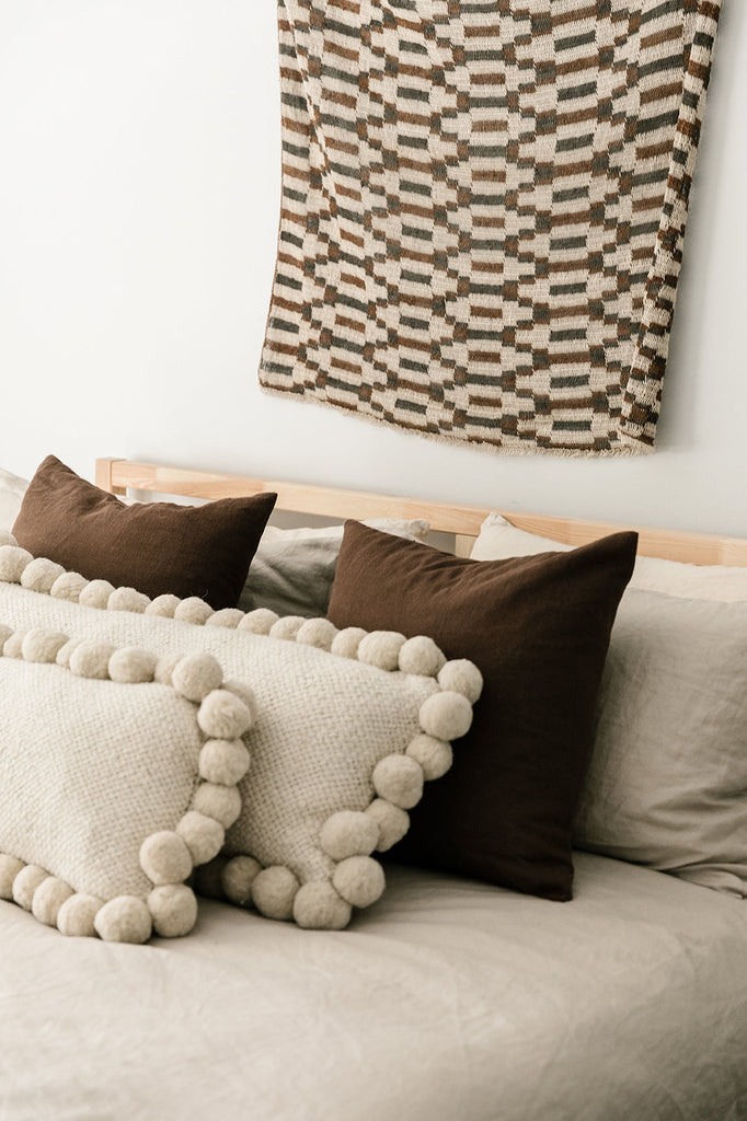 Classica Pom Pom Lumbar Cushion | Natural