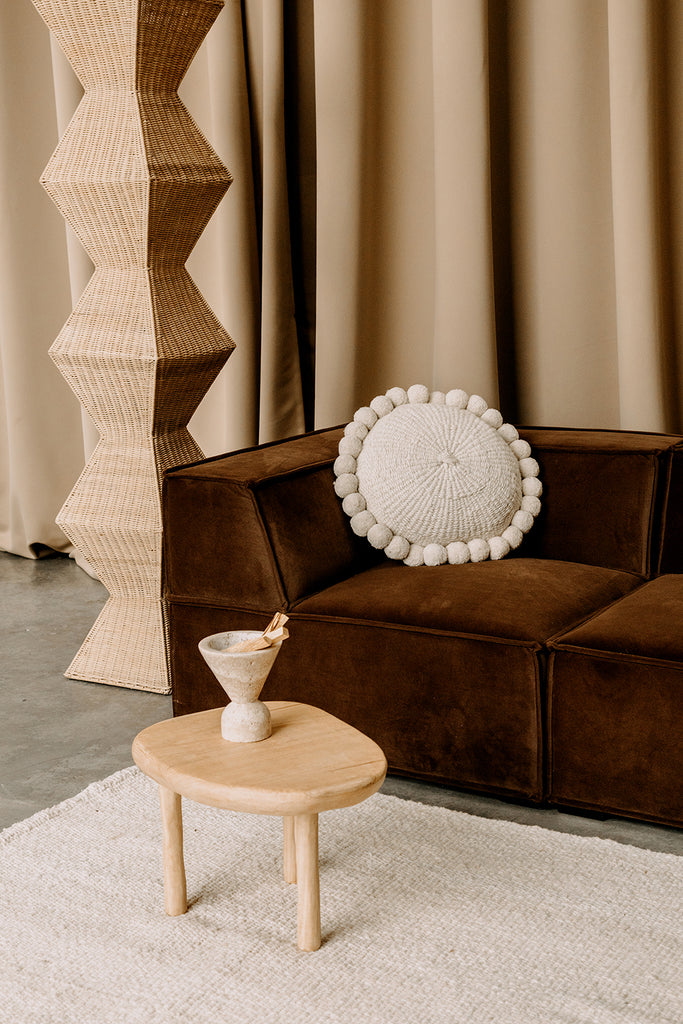 Classica Pom Pom Cushion Large | Natural