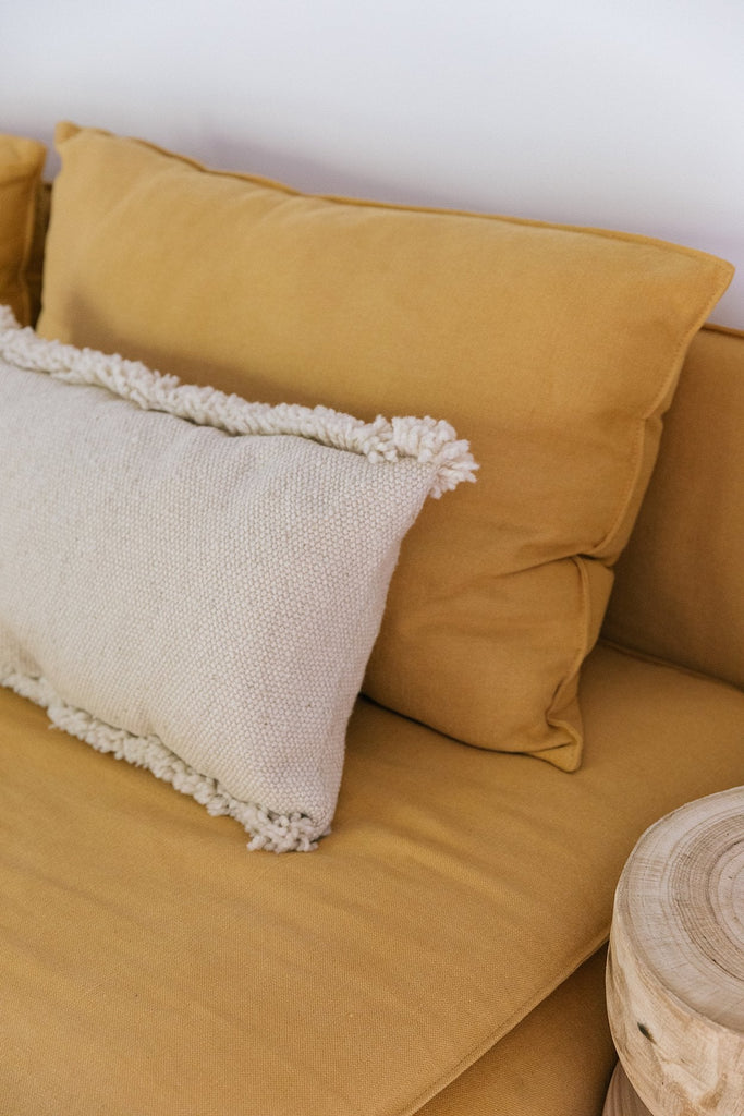 Classica Fringe Lumbar Cushion | Natural