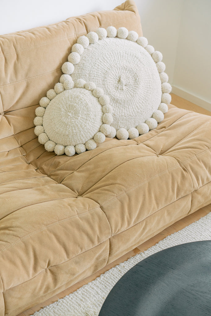 Classica Pom Pom Cushion Large | Natural