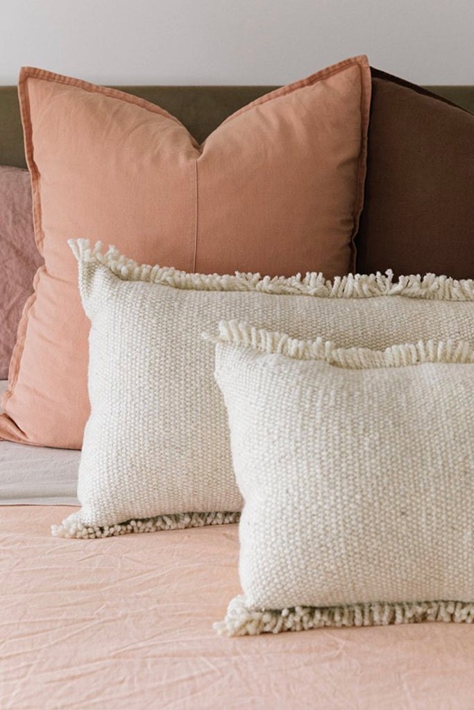 Classica Fringe Lumbar Cushion | Natural
