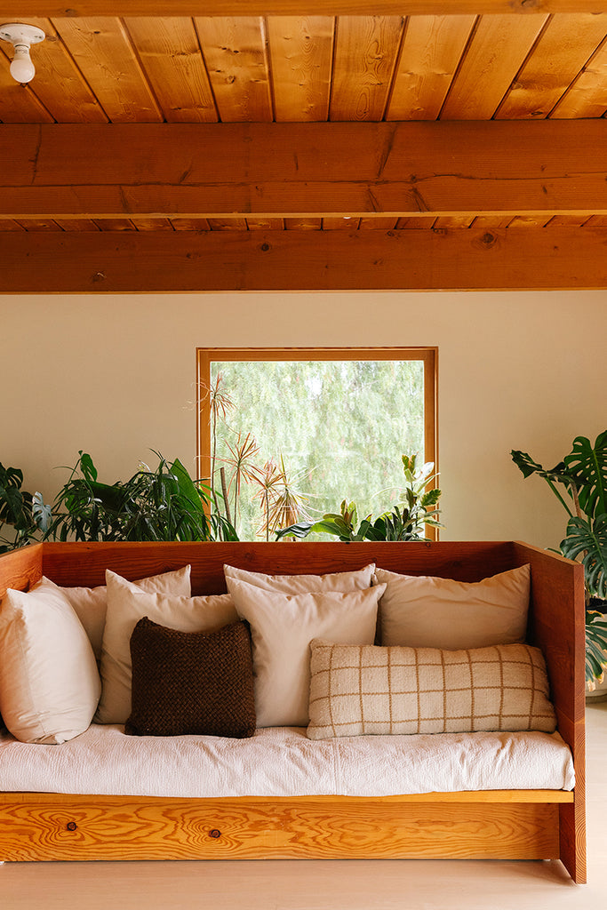 Sara XL Lumbar Cushion | Natural & Sand