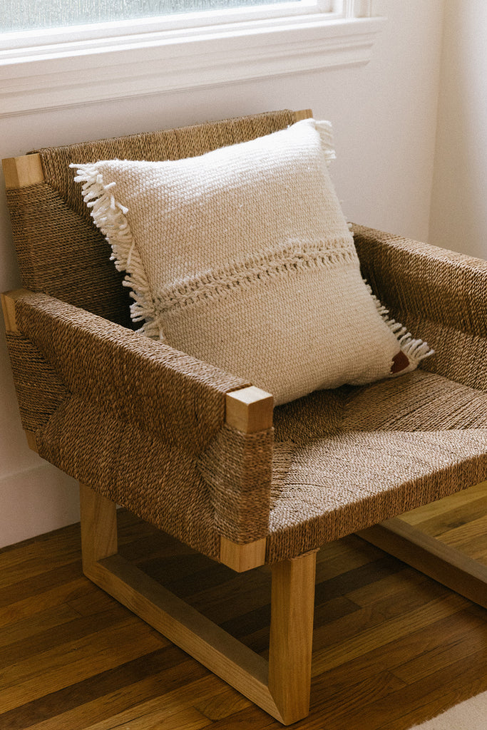 Classica Fringe Cushion | Natural